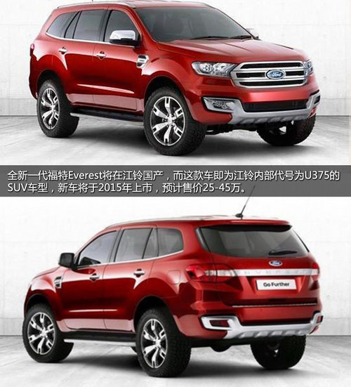 江鈴將產中大型SUV 福特6款新車或將入華