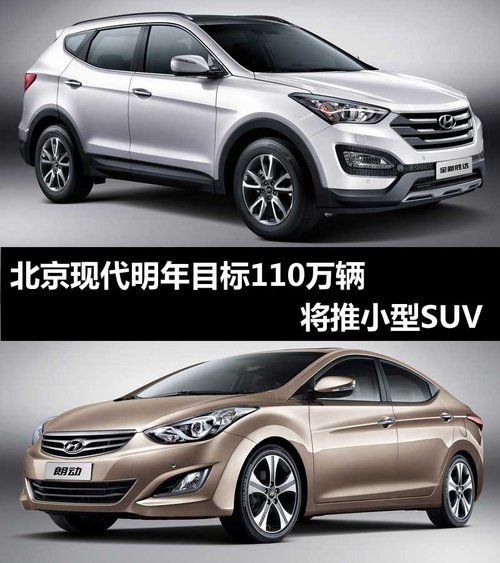 北京現代明年目標110萬輛 將推小型SUV