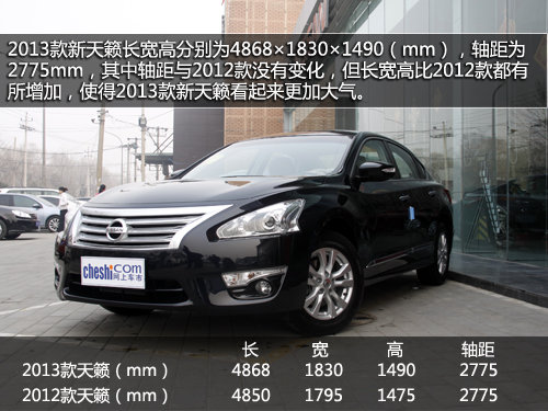 車身增大+CVT 實(shí)拍2013款天籟2.0舒適型